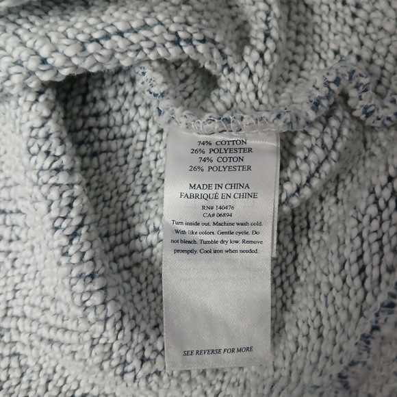 Women's Faherty Whitewater Crewneck Size XS  Blue - Picture 6 of 10